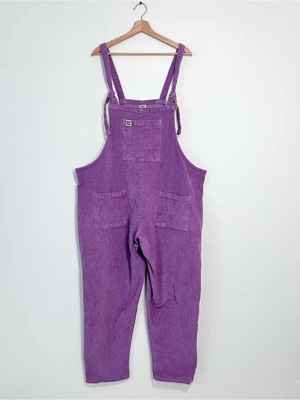 Lucy & Yak Original Corduroy Dungarees Overalls Purple Cotton Size US 18L UK 22L - Picture 2 of 13